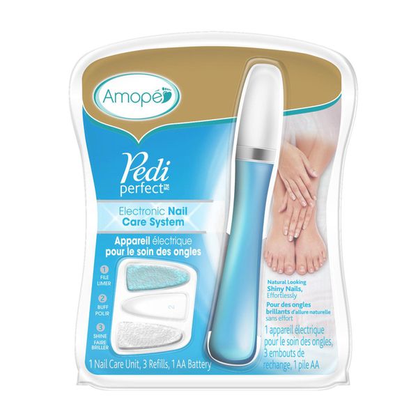 Amopé Pedi Perfect Electronic Nail File with Nail Oil Sample 1 ea