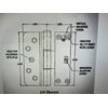 Adjustable Door Hinge Vertical and Horizontal Adjust Hinge left swing in