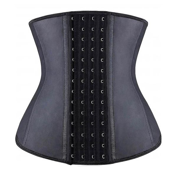 YIANNA Waist Trainer for Women Tummy Control Corsets Hourglass Sports Girdle Body Shaper 4 Hooks, (Size 2XL, Black)