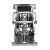 QWORK® 2 Pack Folding Lock Extension Self Locking Foldable Hinge Hardware for Table Bed Leg Feet Screws Included - Silver