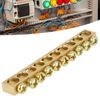 10pcs Electrical Distribution Wire Screw Terminal Brass Ground Neutral Bar 10-Hole