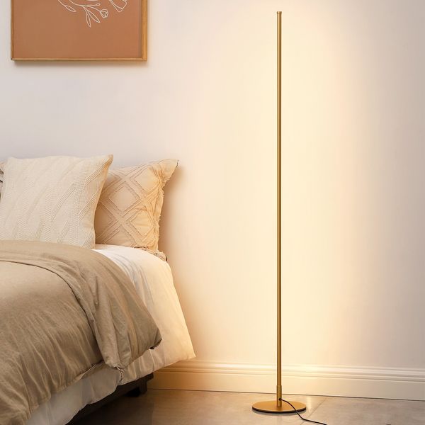 DEWENWILS LED Corner Floor Lamp, 57.5" Minimalist Dimmable Slim Lighting 3000K