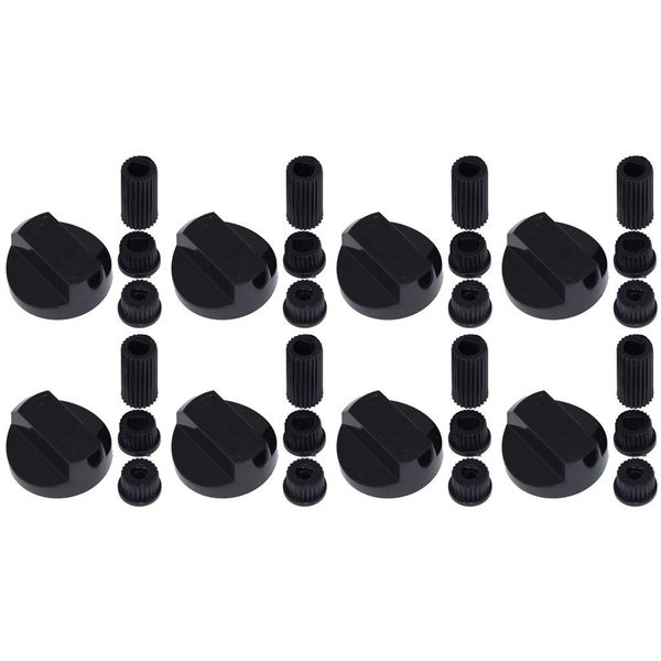 Ufixt Universal Black Control Knobs for Ovens, Cookers and Hobs (Pack of 8)