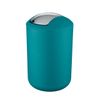 WENKO Brasil Swing Lid Cosmetic Bin, Petrol, L - Completely Shatter-Proof Capacity 6.5 litres, Plastic (TPE), 19.5 x 31 x 19.5 cm, Petrol