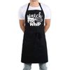 Daytripper Watch Me Whip Funny Kitchen BBQ Apron Black