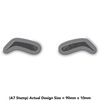 Azeeda A7 'Eyebrows' Unmounted Rubber Stamp (RS00010610)