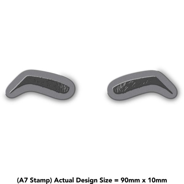 Azeeda A7 'Eyebrows' Unmounted Rubber Stamp (RS00010610)