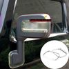 ABS Silver Chrome Rearview Mirror Rain Eyebrow Frame For Hummer H2 2003-2007