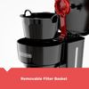 12-Cup Coffee Maker - Easy On/Off, Non-Drip Carafe, Removable Filter, Black