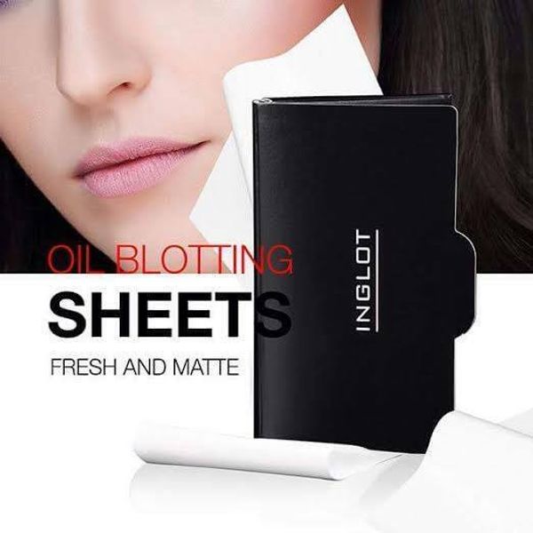 Inglot Oil Blotting Sheets 50 Count Matte Mattifying Reduce Oily Skin Care Clean