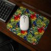 Majestic Macaws Colorful Rainforest Pattern Low Profile Thin Mouse Pad Mousepad