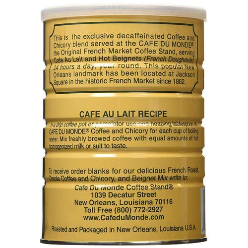 Cafe Du Monde Chicory Decaffeinated Coffee, Net Wt. 13 oz (2 Pack)