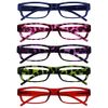 The Reading Glasses Company Value 5 Pack Lightweight Mens Womens Blue Pink Purple Green Red RRRRR32-3456Z +2.00