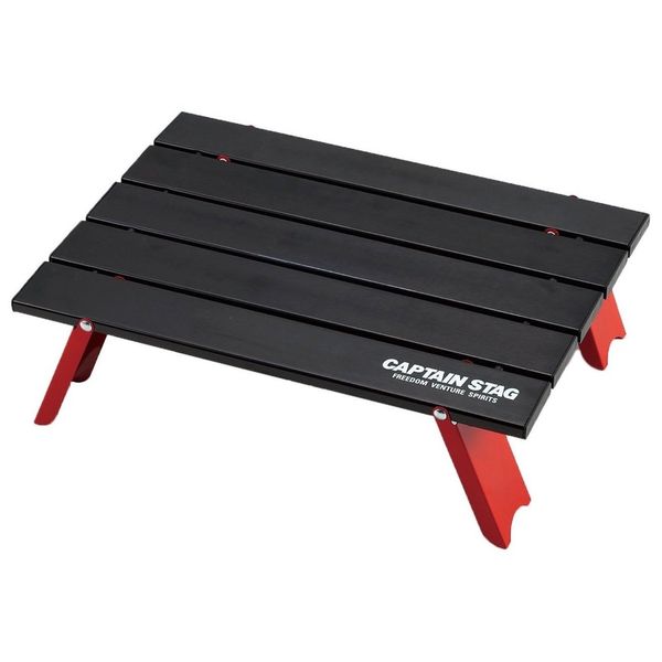 CAPTAIN STAG Outdoor Aluminum Roll-up Folding Table with Case