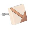 G Decor Matteo Resin Marble Effect Copper Pull Knobs (White)