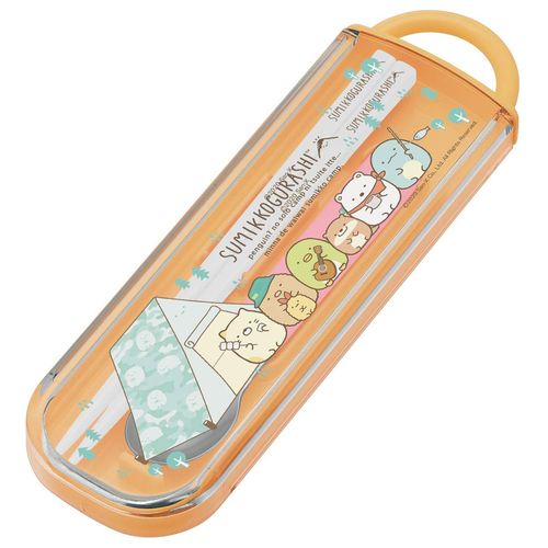 Skater CCA1 Sumikko Gurashi Chopsticks and Spoon Set, Camping, Made in Japan