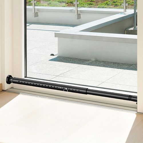 Abiglifty Sliding Door Security Bar, 17-50inch Adjustable Window Security Bar with Rubber Tips, Heavy Duty Sliding Patio Door Security Bar,for Home Apartment Travel,Black