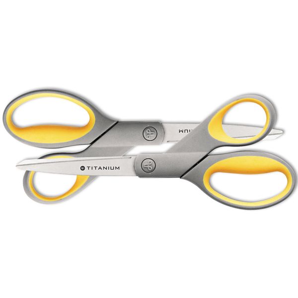 Westcott 13901 Titanium Bonded Scissors, 8-Inch Straight, 2/Pack