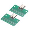 sourcing map 2Pcs Type-C Connector Female USB 3.1 26Pin Test PCB Board Adapter for Data Cable Adapters