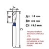Osung 109SF-31 Dental Diamond Burs, Cylindrical Flat Shape, Standard Grit Multi-Use, (Pack of 5)