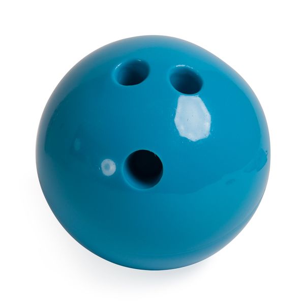 Champion Sports Plastic Bowling Ball: Rubberized Soft Ball for Training & Kids Games - Blue (4lbs)