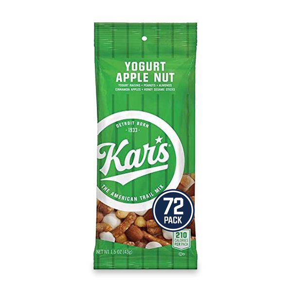 Kar’s Nuts Yogurt Apple Nut Trail Mix, 1.5 oz Individual Packs – Bulk Pack of 72, Gluten-Free Snacks