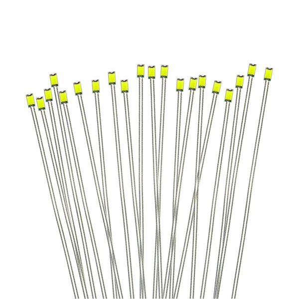PTFE Wired SMD 0603 Chip LED White 20 Pack Train Model Railway Model Building Model Diorama Model Lighting