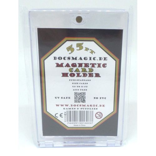 docsmagic.de 5 x Magnetic Card Holder Clear 55 PT UV Safe Magnetic Card Holder