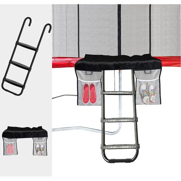 Eurmax USA Universal Easy-to-Assemble 3 Steps Trampoline Ladder