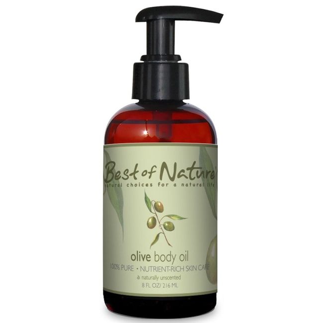 Best of Nature 100% Pure Olive Massage & Body Oil (8 oz)