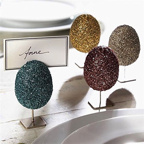 Mud Pie Glitter Egg Placecard Holders (Set/4)