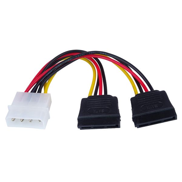 Premium Cord Power Cable for HDD 5, 25 Molex - 2x Serial ATA Coupler