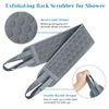 Inmorven 40 inches/100 cm Back Scrubber for Shower,Super Long Bath Body Brush Long Loofah Exfoliating Back Washer with Handle for Men and Women,Long Lasting and Easy to Use. (XL-39 Inch, Grey)