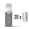 Bevel Safety Razor Replacement Blades 20 Pack, Double Edge Safety Razor for Men Blades to Prevent Razor Bumps and Skin Irritation, Single Blade Razor Refills,20 Count (Pack of 1)