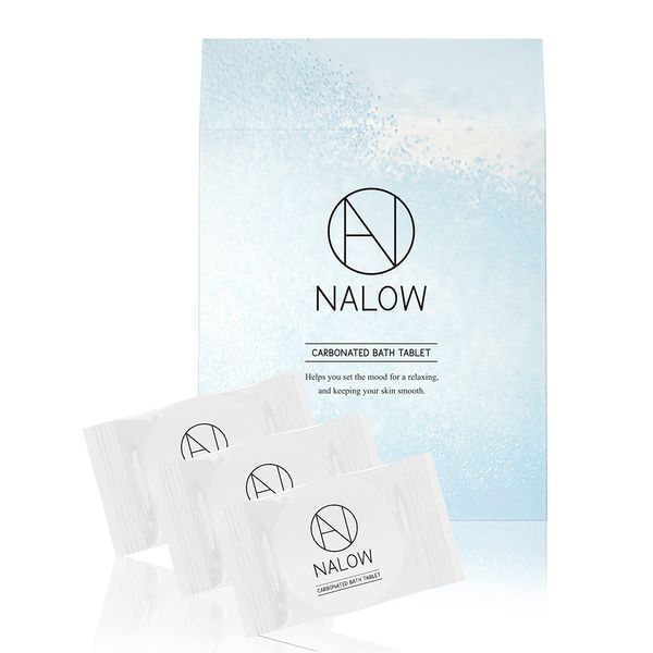 NALOW Carbonated Bath Salt, Gift, Hot Springs, Mood, Narrow, Carbonate, Bath Salt, Moisturizing, Ingredients and Additive-Free, Formulated, Gentle on the Skin, White Lily, Relaxing, Scent, Individually Packaged, 3 Day Supply