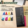 A-SUB Sublimation Ink and Paper - Sublimation Starter Kit for Inkjet Printer