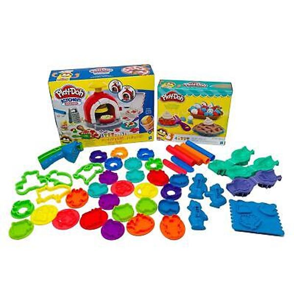 Play Doh Kitchen Playful Pies Pizza Oven Plus Vintage Sesame Street Teletubbies