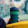 KeepCup Original, Lightweight Reusable Coffee Cup with Splashproof Sipper Lid - 16oz/454ml - Black