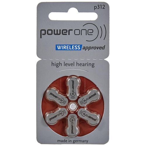 Power One Zinc p312 hearing aid battery,60 pcs pack