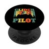 Glider Pilot Retro Plane Glider Airplane Sailplane Gliding PopSockets Swappable PopGrip