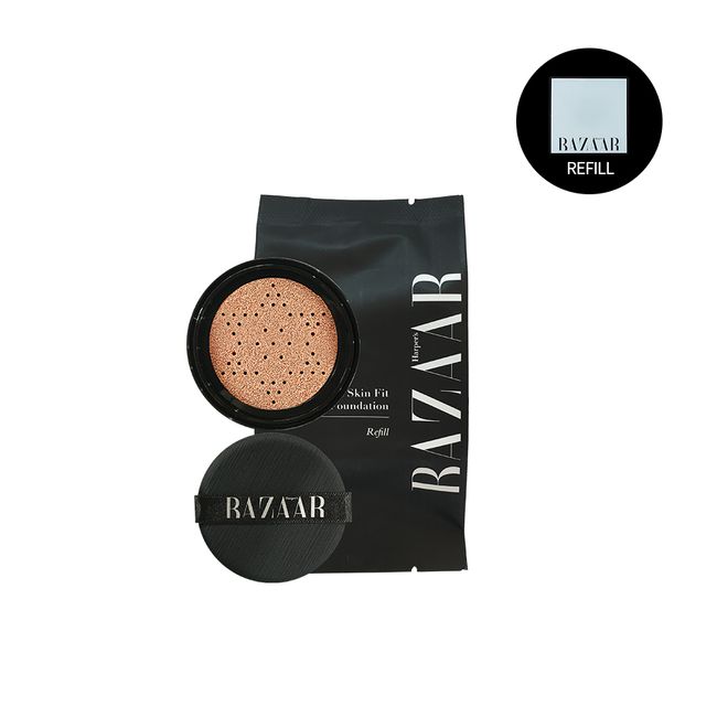 Harper's Bazaar Aqua Skin Fit Cushion Foundation Refill 15g, 21 Ivory, 1ea