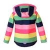 M2C Girls Fleece Lined Jacket Striped Windproof Softshell Windbreaker Pink 4T