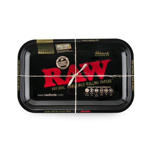 RAW Black Small Metal Tray, 27.5 x 17.5 cm, Black