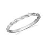 CARISSIMA Women's 9ct White Gold Twist Band Stack Ring #K