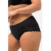 Ulla Popken Damen 2er Pack Büroslips mit Spitze, schwarz, 66/68