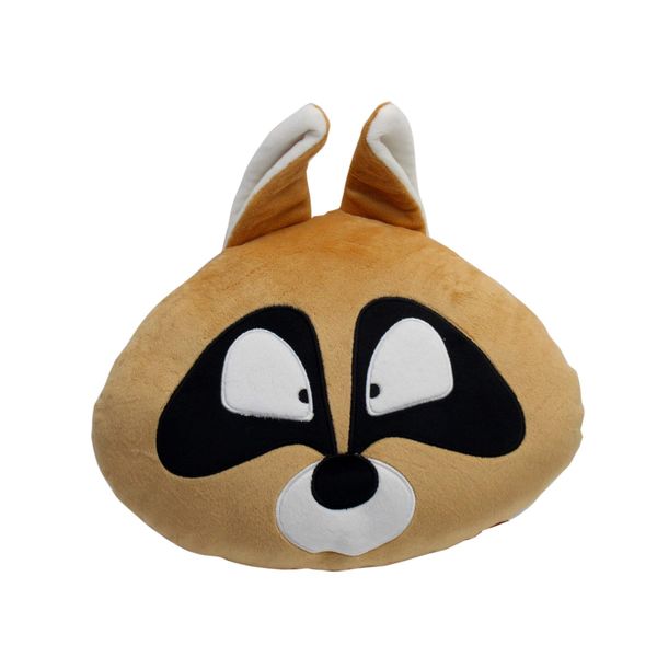 Sinada Global BOAR-0238 Bono Bono Bono Goods Raccoon-kun Face Cushion 13.0 x 4.3 x 13.0 inches (33 x 11 x 33 cm)