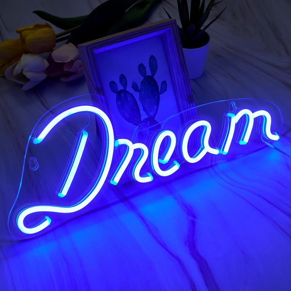 Neon Sign, Led Sign for Wall Decor, Battery or USB Powered Light Up Acrylic Neon Sign for Bedroom, Kids Room, Bar, Party, Christmas, Wedding, Living Room,Gaming Room