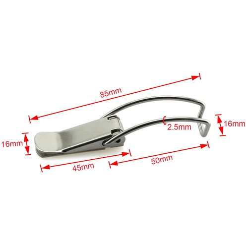 HJ Garden 4pcs 85mm/3.35 inch Spring Loaded Toggle Latch Hasp,304 Stainless Steel Box Cabinet Spring Loaded Locks Hasps