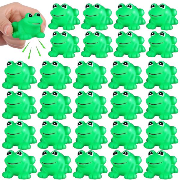 kymqlyw 50 Pcs Rubber Frog Squeak and Floating Bulk Frog Rubber Bath Toy Mini Frog Toys Frog Bathtub Toys Float for Summer Pool Baby Shower Halloween Christmas Party Birthday Decoration