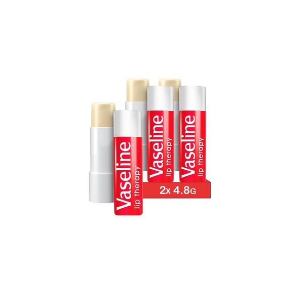 Vaseline Lip Therapy Stick, Rosy Lips | Petroleum Jelly Vaseline Lip Balms | 4.8g x 2